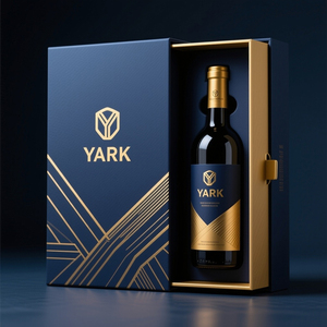 Boîte cadeau de luxe en carton imprimé avec logo pour champagne et vin - Product Image 4
