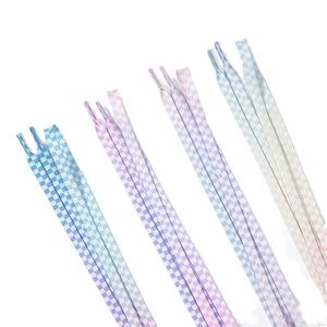 Cordones Planos Coloridos al por Mayor, Cordones de Zapatos con Patrón Impreso de Cuadros en Degradado Personalizado para Zapatillas Deportivas de Moda - Product Image 5