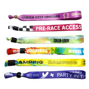 Bracelets brodés avec logo personnalisé, bracelet de festival, polyester imprimé pour concert - Product Image 2