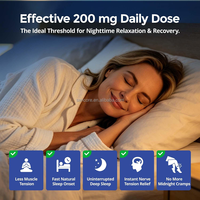 Capsules végétaliennes de glycinate de magnésium 200 mg, chélaté élémentaire à absorption élevée, complément alimentaire minéral pour le sommeil