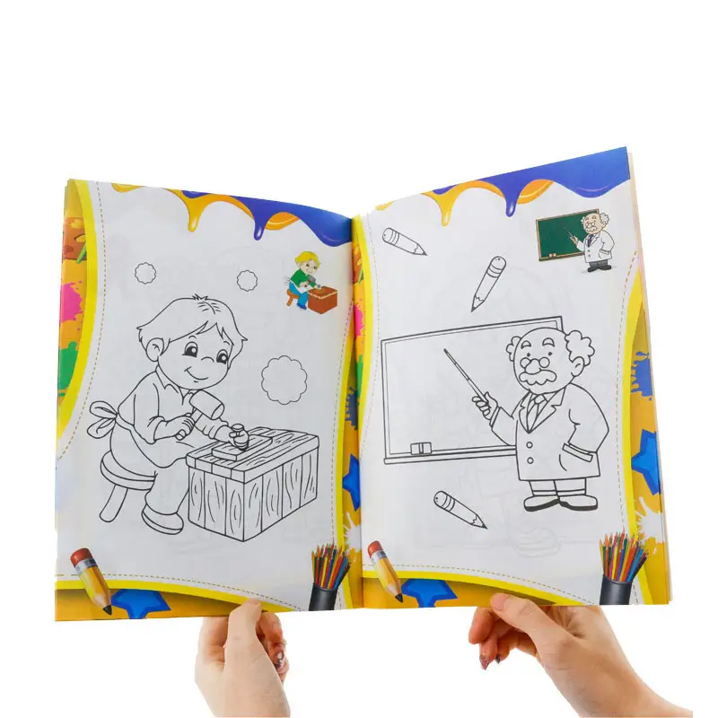 Children coloring book cheap price schoolbook perfect binding colorful printing customized coloring book