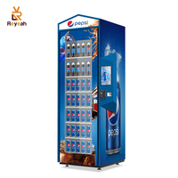 Distributeur automatique de boissons froides Reyeah avec écran tactile intelligent, technologie de détection de poids, type de porte ouverte