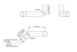5-дюймовая <span class=keywords><strong>2</strong></span>-х изогнутая труба справа слева для выхлопной трубы Kenworth T800 - Product Image 6