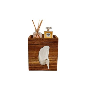 <b>Solid</b> <b>Wood</b> Tissue Box Multi Functional Wooden Desktop Decorative Box With Tissue Dispenser - Product Image 5