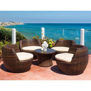 Chic piscine fête profonde assise rotin baignoire canapé ensemble osier meubles de patio chaise d'extérieur - Product Image 1