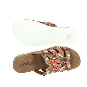 Pantuflas de Casa Cinzia Soft Donna Ciabatta Color Taupe con Plataforma - Product Image 6