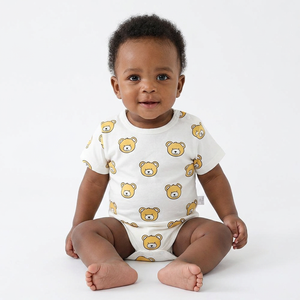 wholesale organic cotton oem long leg custom printed 100% cotton baby romper online shopping direct manufacturer India - Product Image 1