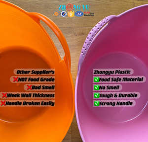 14 26L <strong>Plastic</strong> Flexi Tub Bucket, Laundry Flexible Tub <strong>Trug</strong> for Building Construction Garden Horse Feeding Household Storage - Product Image 3