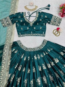 Best Selling <b>Green</b> Embroidered Lehenga Choli for Women & Designer Blouse and Dupatta Wedding Party Available At Best Price - Product Image 2