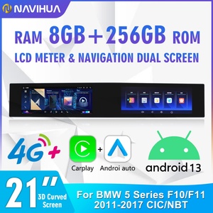 NaviHua Dual Screen Android Car Radio GPS Navigation Multimedia Player Stereo CarPlay for BMW 5 Series F10 CIC NBT Head Unit - Product Image 2