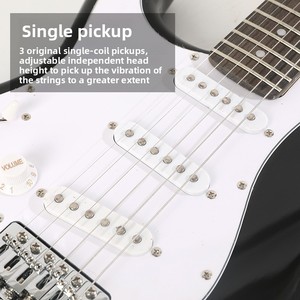 Sınır Ötesi 39 inç Sol El Elektrik Gitarı Gül Ağacı Klavye Paulownia Ahşap Tek Tremolo Kolu ST Serisi Set Profesyonel - Product Image 4