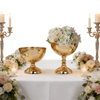 Elonna Support de Fleurs Électrique de Luxe en Fer (15.5-19.5cm) pour Décorations de Centre de Table Maison et Hôtel