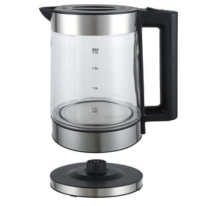 Bouilloire électrique en verre de 2 L avec protection contre l'ébullition à sec, arrêt automatique 360° °   <span class=keywords><strong>Appareil</strong></span> de cuisine sans fil à base rotative - Product Image 5