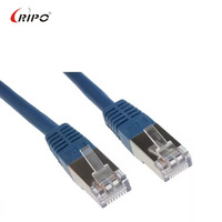 Cat6 FTP RJ45 kabel LAN tahan cuaca kelas industri 10GBASE-T kompatibel kabel komunikasi EMI berpelindung Foil luar ruangan