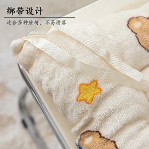 Milk Fleece Winter Seat Cushion Square Cute Animals Pattern Non Slip Office <b>Chair</b> Cushion For Long Term Sitting - Product Image 3