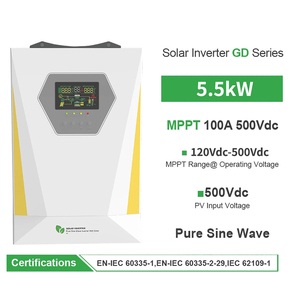 Convertisseur solaire à onde sinusoïdale pure MPPT DC/AC 48V 5,5KW à sortie unique - Product Image 6