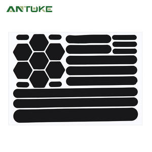Tiras adhesivas reflectantes negras con forma hexagonal para decoración de casco de motocicleta y coche, cubierta impermeable para arañazos, mejora de diseño - Product Image 2