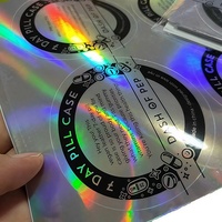 Autocollant holographique 3D prismatique coloré avec logo personnalisé, adhésif imperméable au laser pour l'image de marque et l'emballage