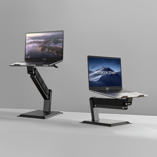 Ergonomic Adjustable Notebook Stand Aluminum Foldable Desk Riser