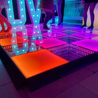 Plancher de danse LED 3D avec éclairage RVB, étanche IP65, contrôle TTL, blanc chaud doux 2700K pour les fêtes, les mariages et l'usage domestique