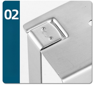 Stainless Steel 2-Tier <b>Wall</b> <b>Mounted</b> Bathroom <b>Shelf</b> With Fingerprint-Coating Space Saving Organizer - Product Image 3