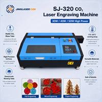 Graveur et découpeur laser SJ pour petites entreprises 20W 40W 50W – Machines de bureau à refroidissement par air pour bois, acrylique, cuir, cadeaux DIY – Certifié CE FDA