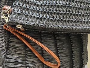 Sac hobo <span class=keywords><strong>en</strong></span> <span class=keywords><strong>paille</strong></span> tressée style bohème d'été avec <span class=keywords><strong>pochette</strong></span> zippée assortie, sac à bandoulière quotidien pour femme - Product Image 5