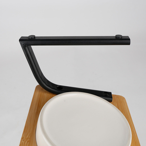 Gamelle double en mélamine de bambou pour chat et chien, surélevée, écologique, design moderne, solution d'alimentation pour animaux de compagnie - Product Image 4