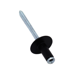 Remaches ciegos de aluminio de cabeza redonda pintados en negro, tipo abierto - Product Image 3