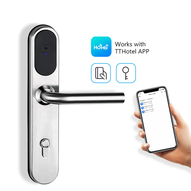 Hotel Smart Keyless BLE APP Password Card Door Lock Cylinders TT Lock App for Hotel Entrance Easy-to-Use Security Solution