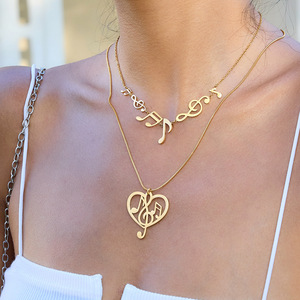 Collar con Forma de Corazón de Acero Inoxidable, Cadena para Clavícula, Regalo de Joyería para el Día de San Valentín para Parejas - Product Image 3