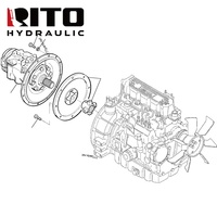 Pompe principale RITO 708-1W-00310 pour excavatrice PC75-1 PC75R-2, unité hydraulique, pompe rotative 7081W00310