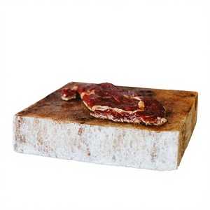 High Quality Wholesale Premium a Grade Refined Himalayan Salt Cooking Slab Round Shape Salt Block for BBQ Grill Carved Technique - Product Image 1