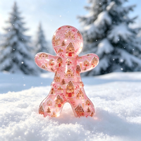 Jouet à mâcher pour chien en TPR en forme de bonhomme en pain d'épices de Noël, mignon, décontracté, durable, couineur, résistant aux morsures, pour le nettoyage des dents
