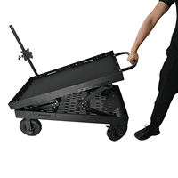 Chariot de Réalisation Pliable 100*60*97cm pour Moniteur TV, Caméra de Production Vidéo, Poste de Travail pour Réalisateur et Équipe de Tournage