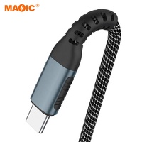 Kabel Data kecepatan tinggi 3A a a, kabel Data kecepatan tinggi, tipe C ke tipe C, kabel pengisian daya cepat, kabel USB C jantan ke pria, 60W, 100W, 240W