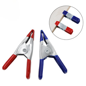 Garment <b>Clips</b> 2 Inch Metal Spring Clamps Red And Blue For Wood Industry Durable - Product Image 1