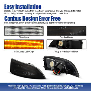 Clignotant séquentiel LED ambre étanche IP67 pour rétroviseur de Renault <span class=keywords><strong>Megane</strong></span> MK3 Fluence Scenic III 2008-2019 - Product Image 3