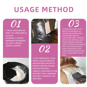 Chaoben professionale biondo biologico candeggina per capelli in polvere permanente di colore sbiancante in polvere rimozione dei capelli per il salone - Product Image 5