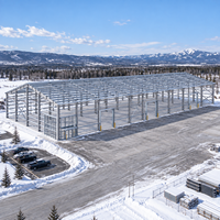 Bâtiment métallique préfabriqué isolé en acier, résistant à la corrosion, pour entrepôt, atelier, bureau, conforme à la norme CSA G40.21 350W