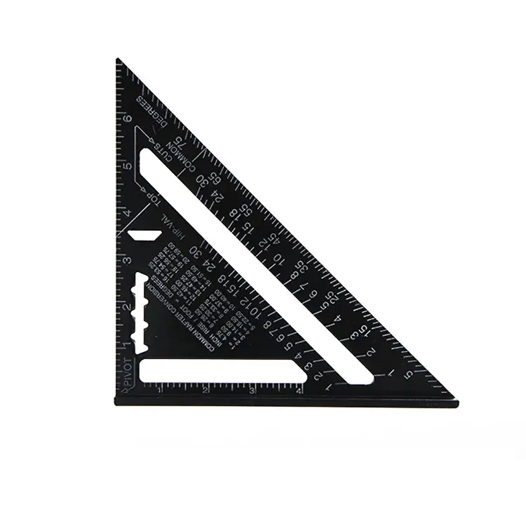 7in Square Carpenters Measuring Ruler Speed Square Rafter Square Triangle Angle Protractor Ruler Tool With Metric