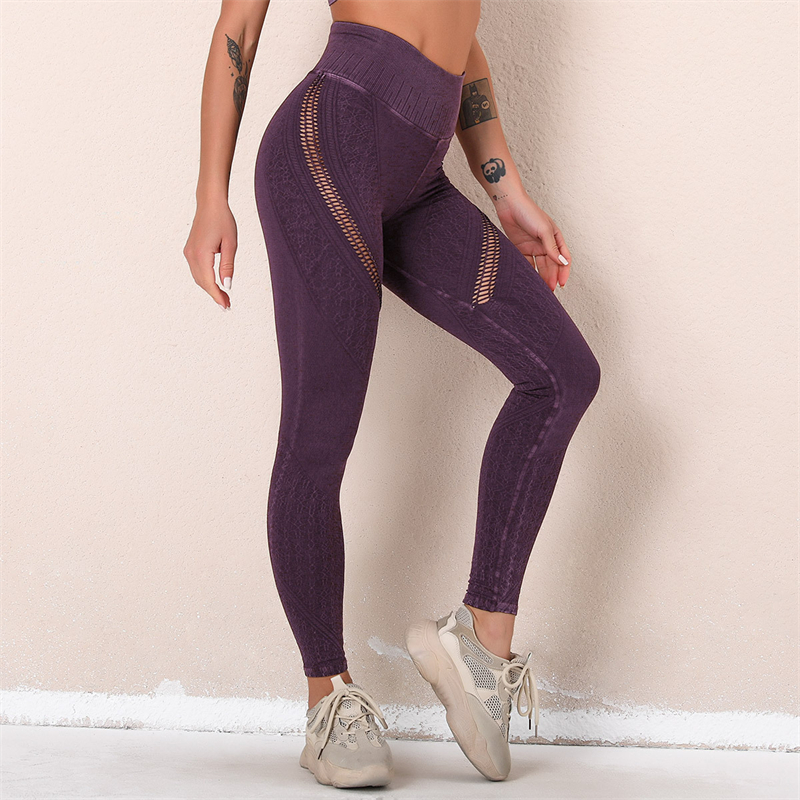 5 colors Fashion Modern Breathable Workout Clothing Women Active Wear Leggings Yoga Pants  high product quality