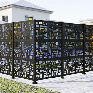 Écran de confidentialité modulaire pour patio découpé au laser, panneau de clôture en métal, ensemble d'écran de <span class=keywords><strong>jardin</strong></span> décoratif mobile avec support - Product Image 6