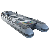 Bateau à rames en PVC pliable, bateau pneumatique rigide pour la pêche, pour 4 à 6 personnes, divertissement en plein air, bateau pneumatique offshore avec moteur