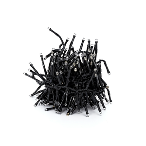 Led Light String Warm White 100 Bulbs Black <b>Wire</b> Indoor Outdoor Decoration - Product Image 2
