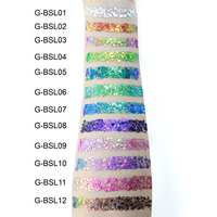 Gel scintillant pour le corps holographique végétalien imperméable durable GP, pigment foncé, paillettes épaisses, couleur métallique, fard à paupières
