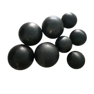 كرة مطاطية مستديرة صلبة مصبوبة مخصصة كرة مطاطية من السيليكون سوداء