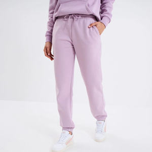 Pantalones de Forro Polar de Pierna Recta con Encaje de Diseño Minimalista para Mujer, con Paneles Laterales Sin Costuras y Detalle Sutil en la Cintura - Product Image 2