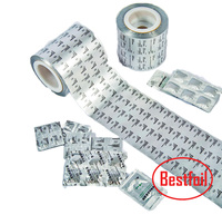 Emballage en feuille d'aluminium ALU/PE à bande de déchirement facile pour l'emballage de pilules, comprimés et capsules
