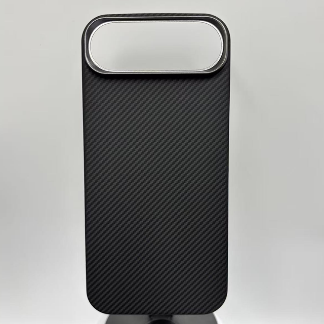 Business Style Magnetic Shockproof Aramid Carbon Fiber Hot Stamping Phone Case for IPhone17Air